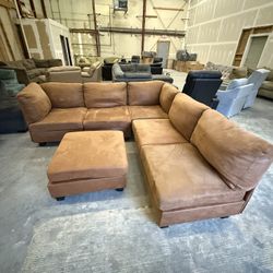 *Free Delivery* Excellent Condition Light Brown Modular 6 Piece Couch Set