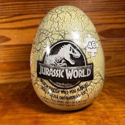 Jurassic World~46 Piece Mystery Dinosaur Puzzle Orange Egg~New In Box!!!