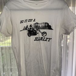 Rare Custom “Do It On A Harley” Graphic Tee – Size S – Vintage Vibes