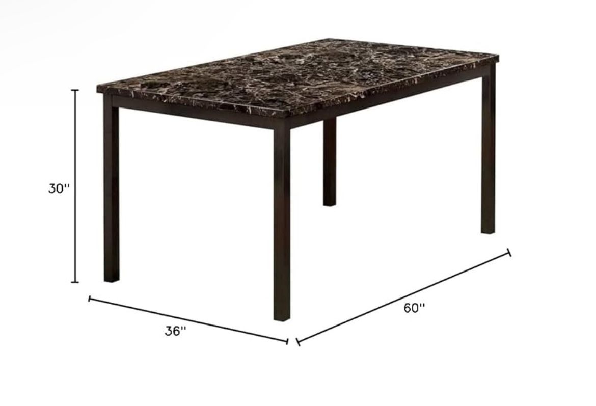Faux Marble Top Dining Table