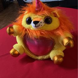 Plush Toy 11”, Rainbow Yellow Lion Wild Hearts 