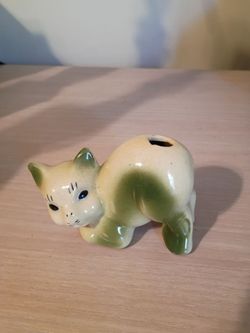 Vtg Tevvy Ceramic Cat Figure