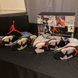 Jordan 6 Retro Pack 👟 Reflections + Washed Denim DS Size 8.5 OG Box 🔥 