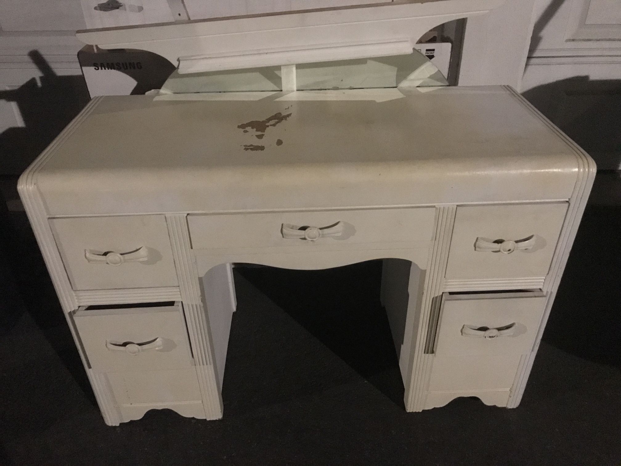 Mirrored Table With Drawers