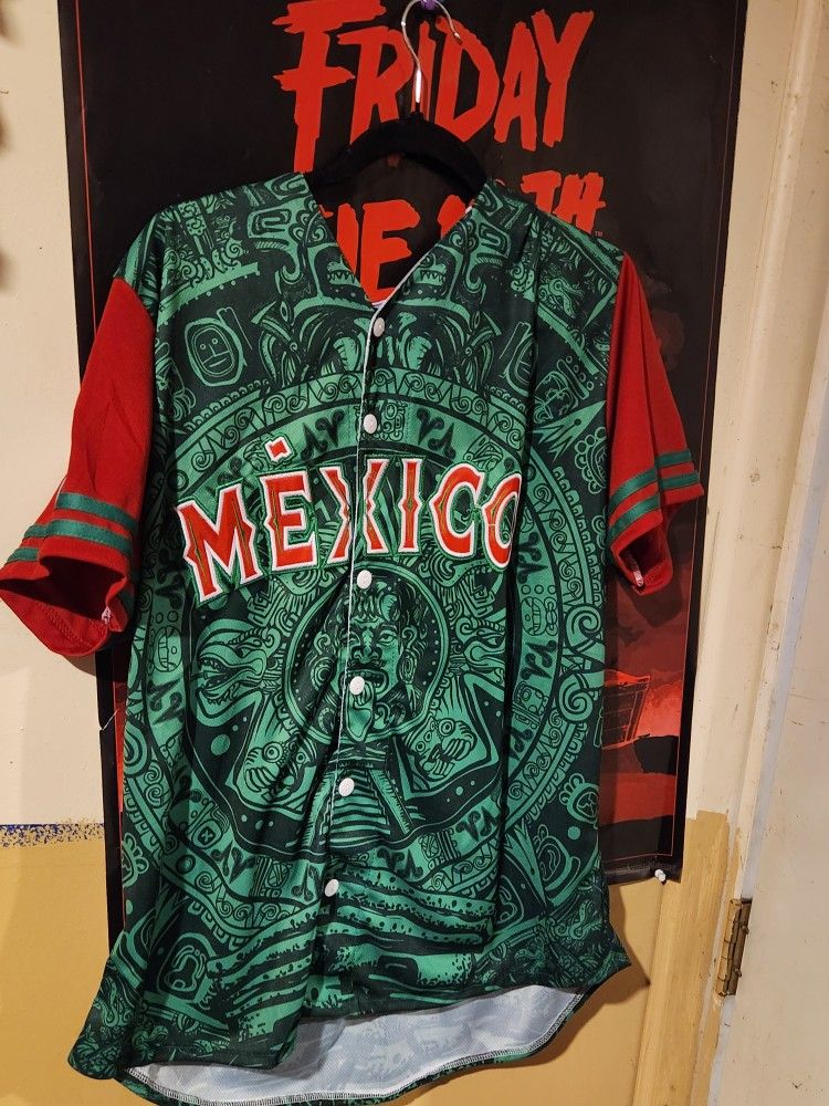 Aztec Calendar Mexico Baseball Jersey
