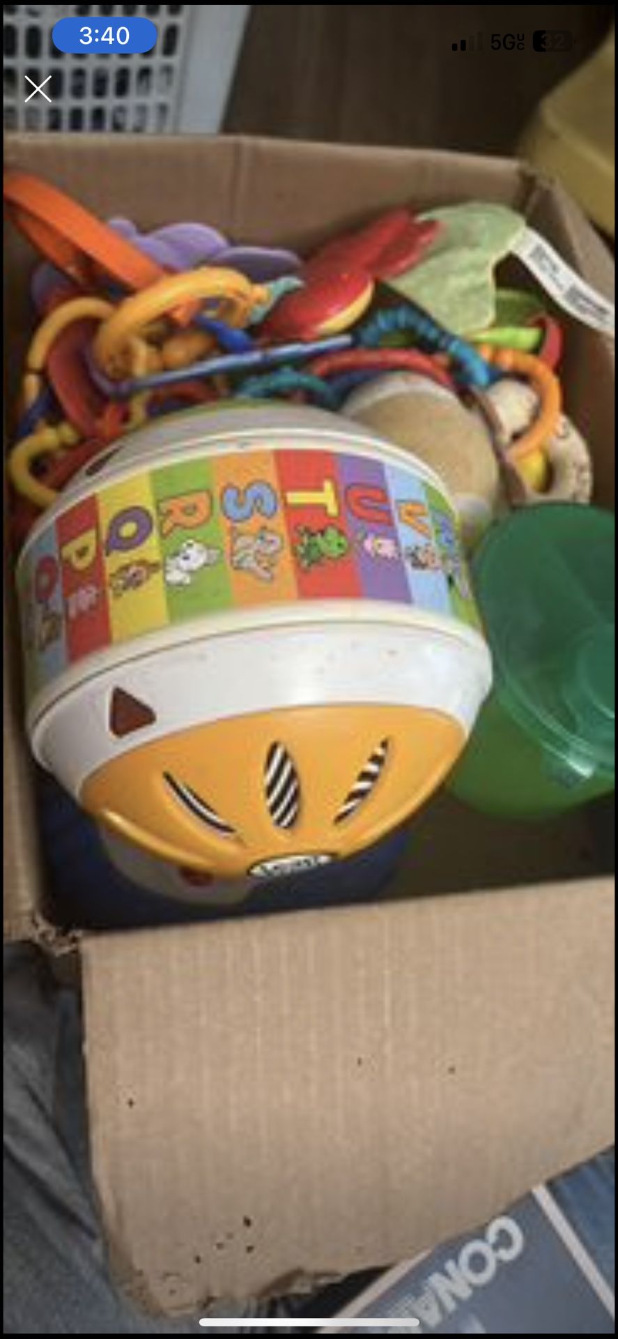 Box Of Baby Toys 