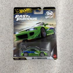 Hot Wheels Premium Fast & Furious 1995 Mitsubishi Eclipse Brian’s Car 1/5 Real Riders