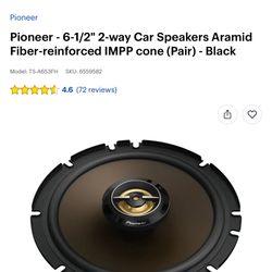 Pioneer - 6-1/2" Component Car Speakers
