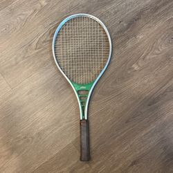 2 Prince Classic Green Vintage Retro Tennis Racket 4 3/8 Grip With Cover