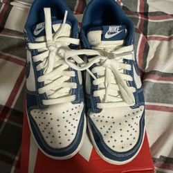 Industrial blue sashiko dunks