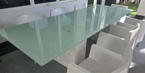 FREE – Extra Large Modern Glass Dining Table (108" x 40")