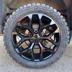 24x10 New Black Rims And Tires 33 1250 24