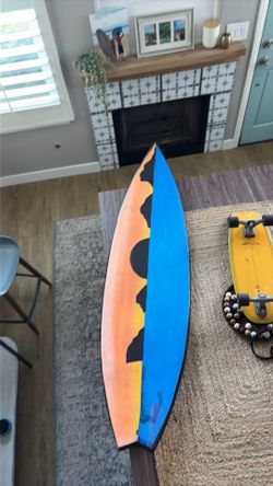 Hand painted surf board art