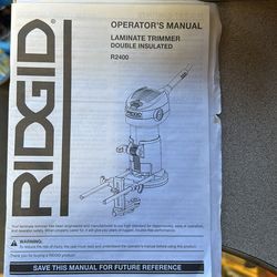 Rigid laminate trimmer double insulated