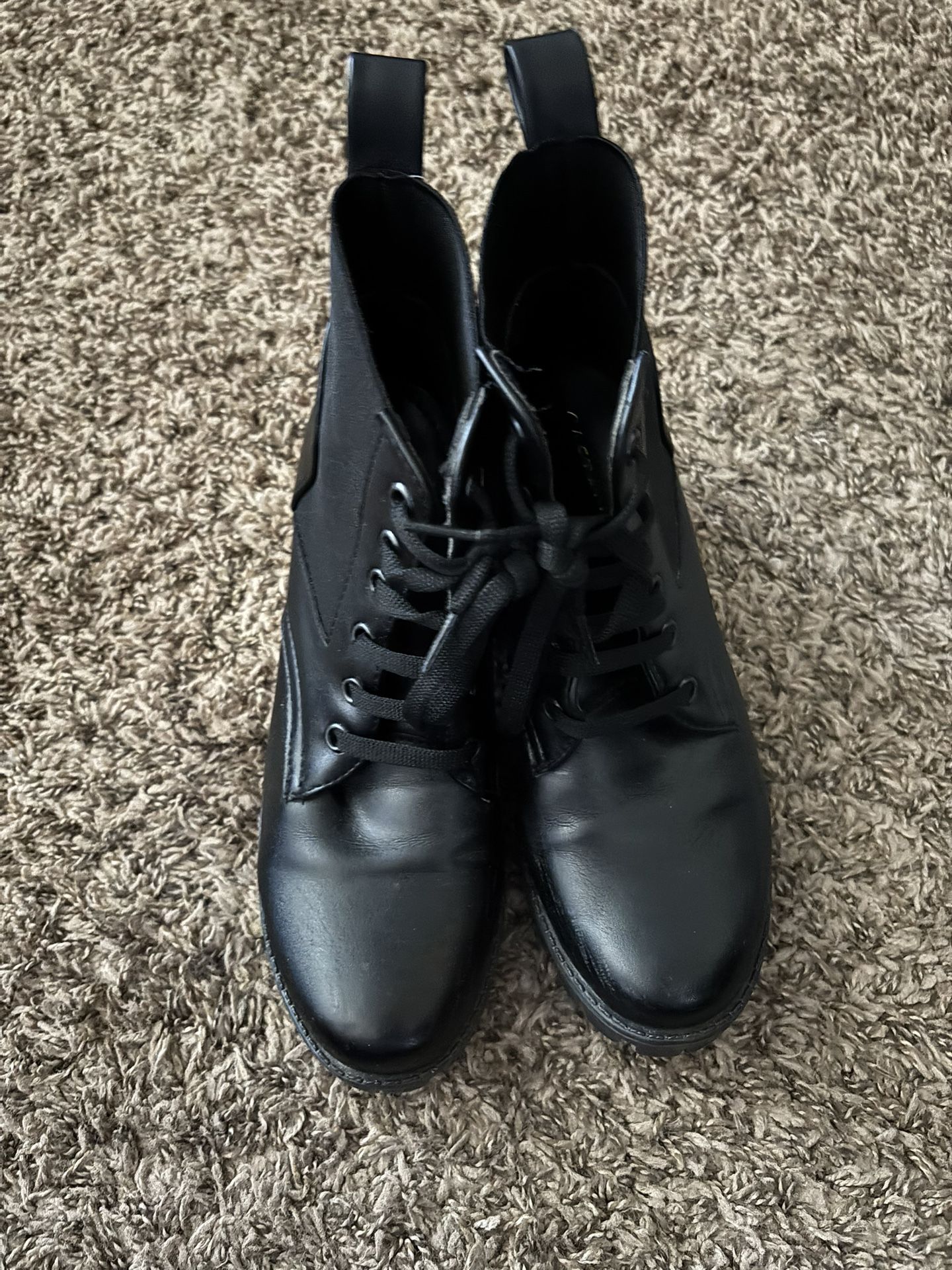 Black Leather Boots 7.5