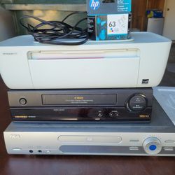 Printer, VHS, CD PLAYER