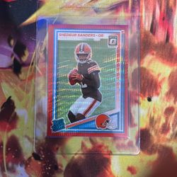 2025 Donruss Shedeur Sanders Optic Red Wave Prizm