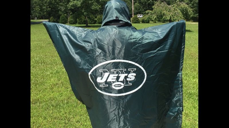 NFL jets raincoat, blanket, season seat ticket holder cover your Seat while sitting down watching the game nice and warm