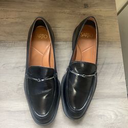 Franco Sarto Black Leather Loafers