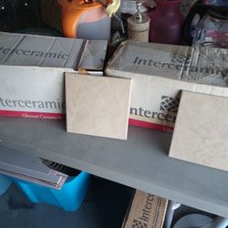  55 Tiles  Interseramic .Beige.6x6 Inch