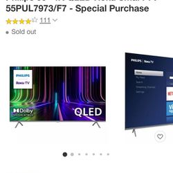 NEW 55 Inch TV FOR PARTS ONLY