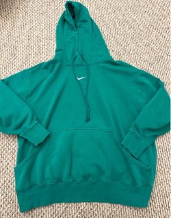 Nike Green Fleece Pullover Hoodie Center Swoosh Logo Men’s Size XL