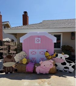 Pink Farm Background