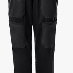 New Women's Black NY THREADS SCRUBS Sz L