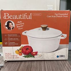 Beautiful 5 QT Enameled Cast Iron Dutch Oven 