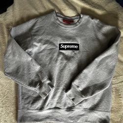 Box Logo Crewneck Heather Grey