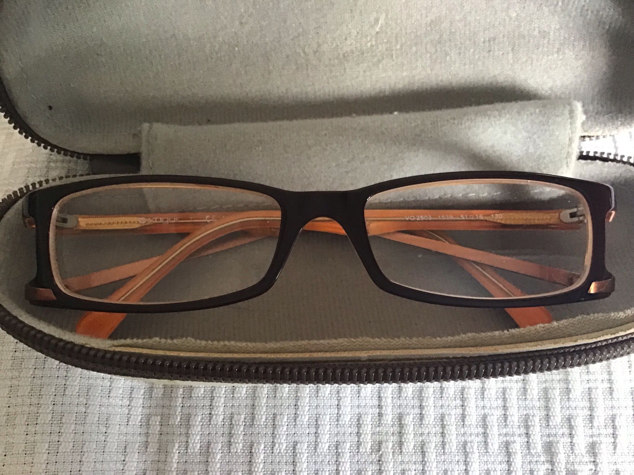 VOGUE Eyeglasses Frames VO2503 Brown/Orange Full Rim with case