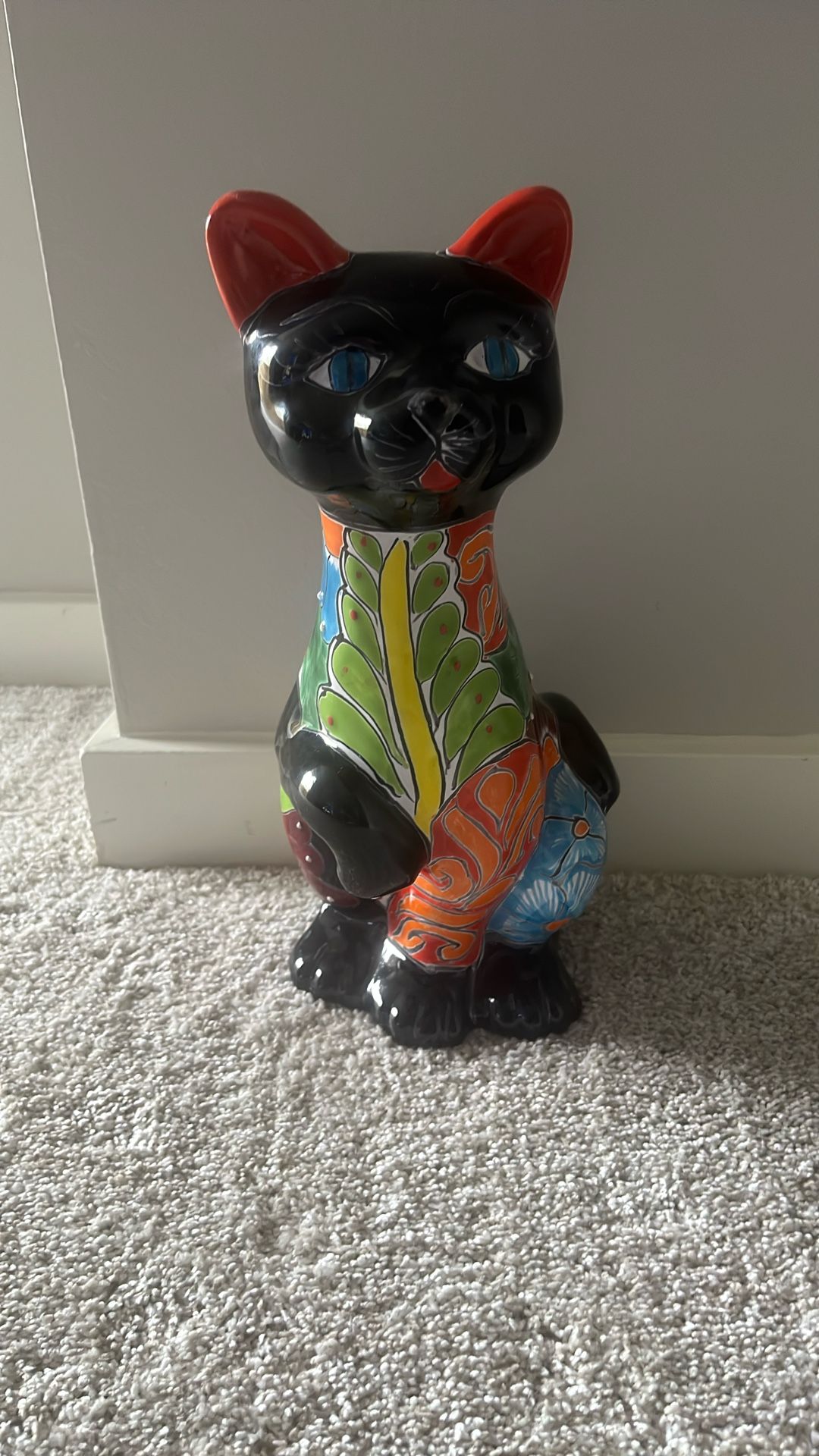 Talavera Cat Statue