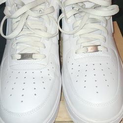White Leather Nike Air Force 1. Men Size 14