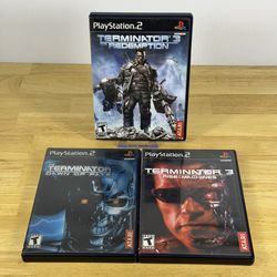 The Terminator PS2 3-Game CIB Lot: Dawn of Fate/3 Rise of Machines/Redemption!