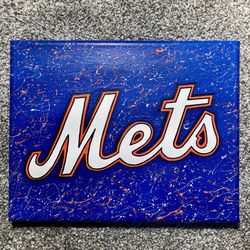 New York Mets Hand Painted Canvas 8x10