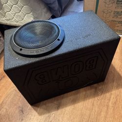 Rockford 12” Subwoofer In RQB12 Qbomb single 12" vented enclosure With Dual 4 Channel Amp With 2500W Gravity 4 Gauge Wire