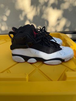 Jordan 6 Rings Black/White/Red – Youth Size 7Y