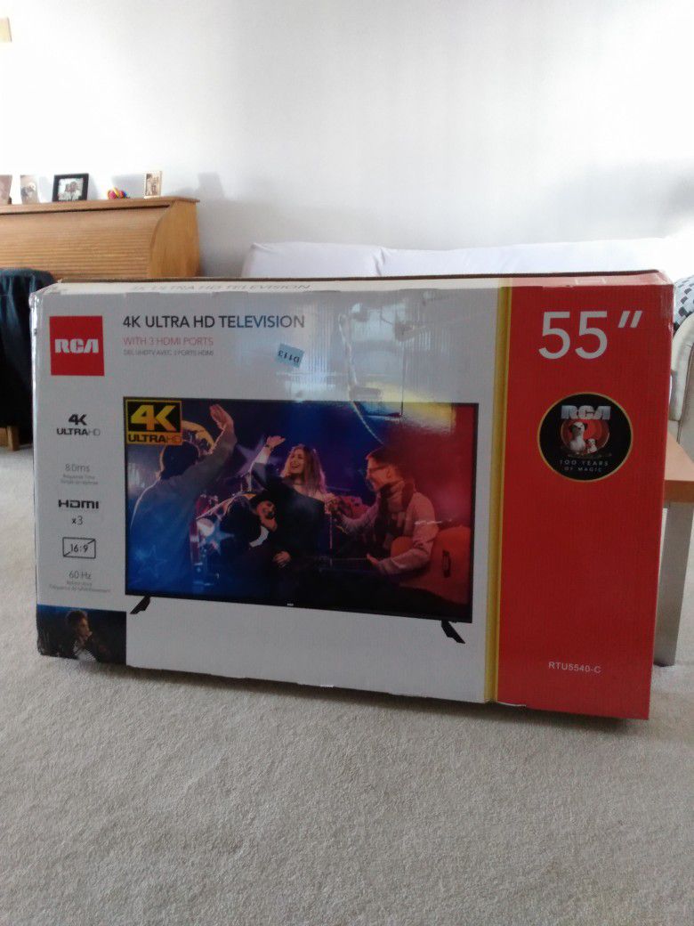 55in TV NEW In Box With Remote,