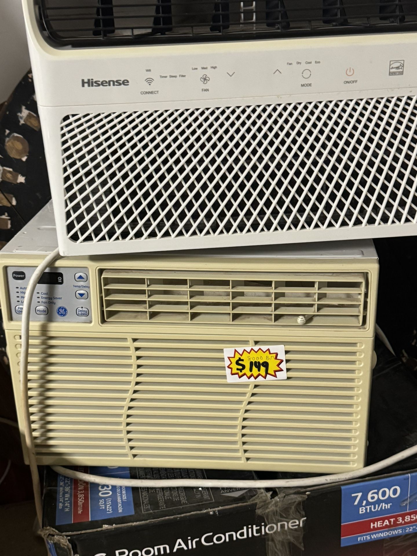 Two 8,000 BTU AC Window Units. 99 Each