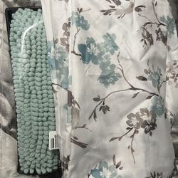 Shower Curtain And Rug