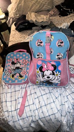 Minnie Backpack & Lunchbox In Used fair Condition