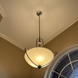 Modern Glass Pendant Light Fixture – Great Condition