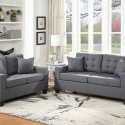 2pc Sofa & Loveseat Set