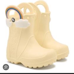 Rainbow Crocs Rain boots Size 3   Or Best Offer 