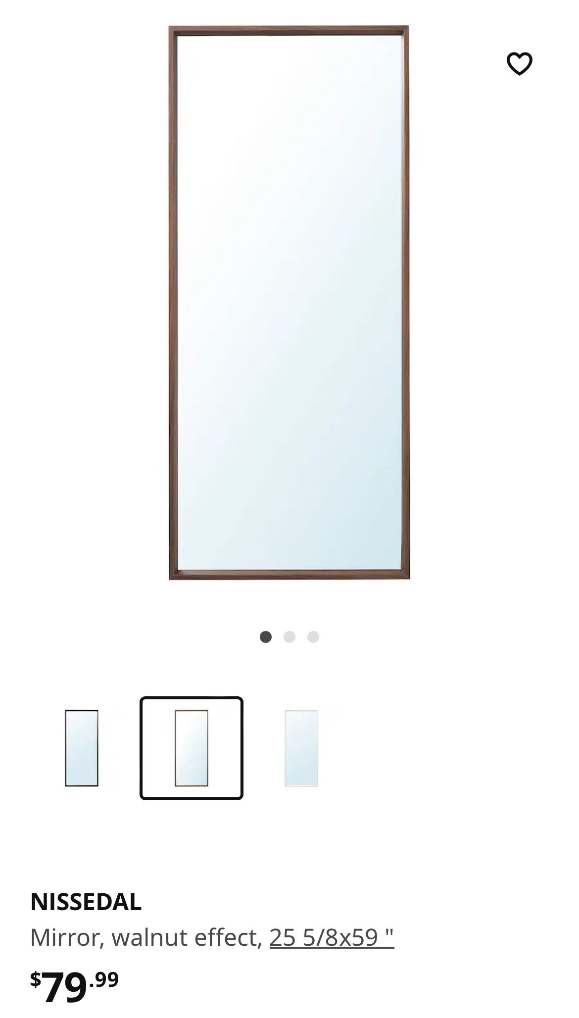 NISSEDAL Full Length Mirror, walnut effect