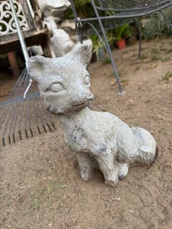 Concrete Fox Garden Statue
