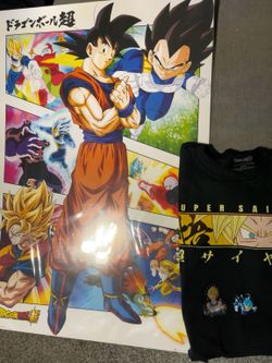 New Dragon Ball Z Super Saiyan Bundle – Medium Shirt, Poster & Decals
