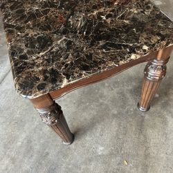 Faux Marble End Table