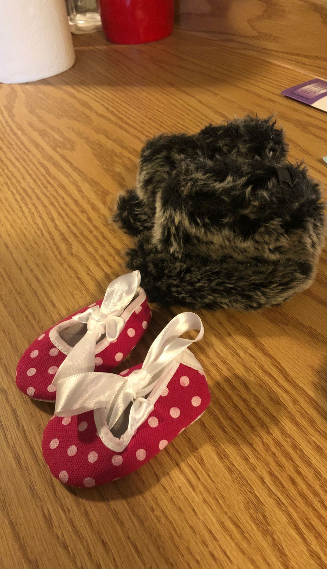 Size 10 baby girls soft boots and slippers
