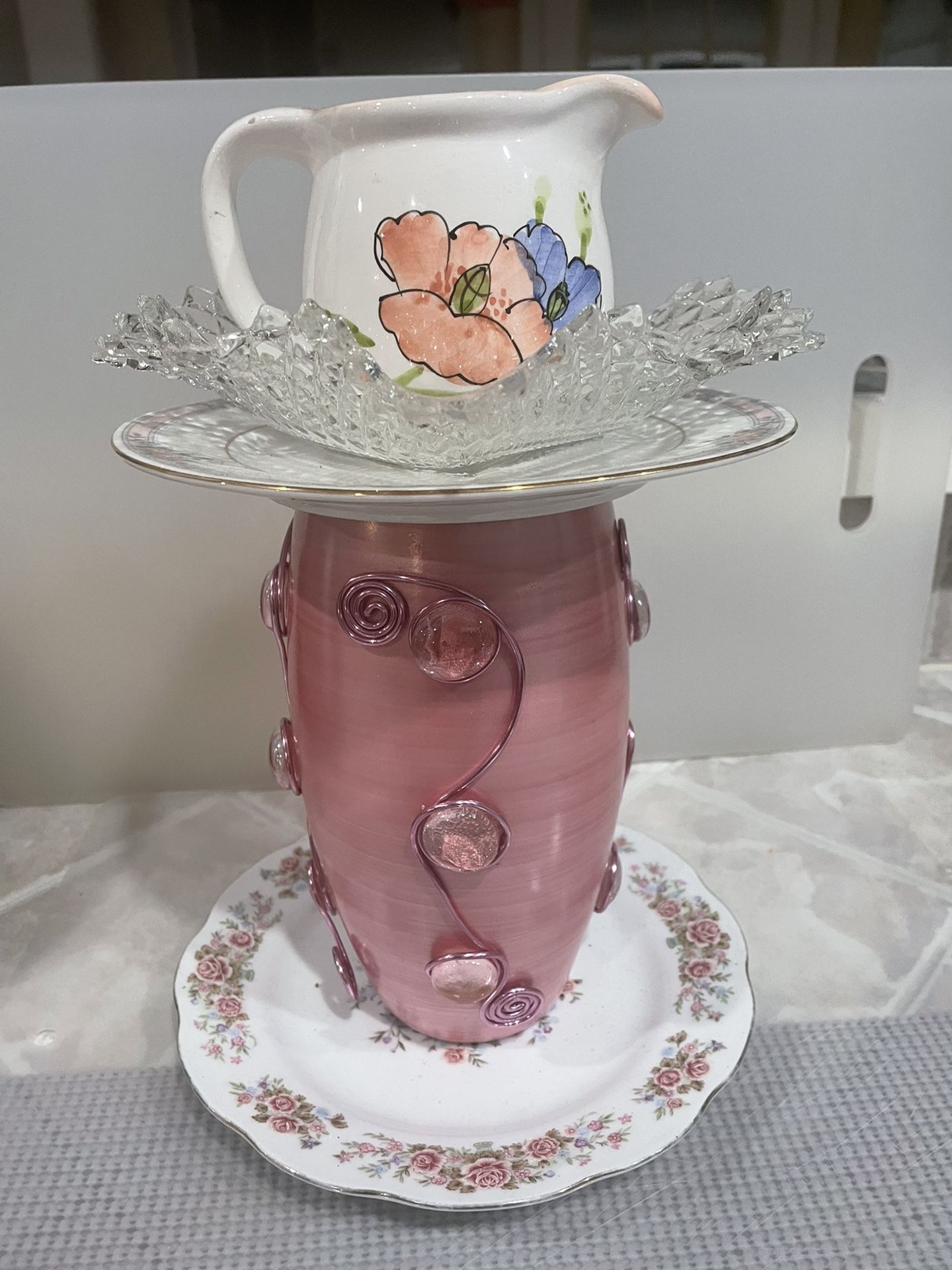 Yard Decor •Tabletop 12” BIRD-FEEDER•HANDMADE 